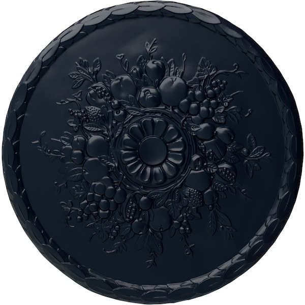 Ekena Millwork Anthony Harvest Ceiling Medallion (Fits Canopies up to 2 1/8"), 22 1/2"OD x 1 1/4"P, Midnight Dream CM22ATMDF - main